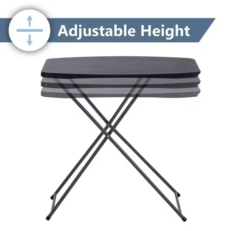 Table individuelle pliante à hauteur réglable – Noir