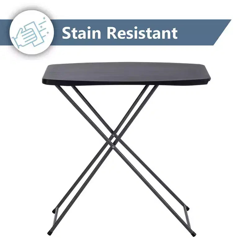 Table individuelle pliante à hauteur réglable – Noir