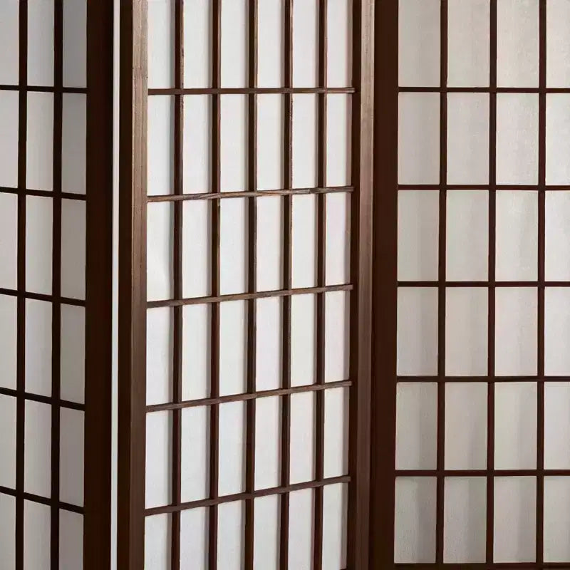Paravent shoji à 6 panneaux – Noyer