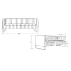 Canapé 3 places en velours – Style Trillium, 3 places