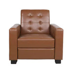 Fauteuil inclinable à dossier basculant – Marron foncé / Cognac, 1 place