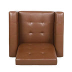 Fauteuil inclinable à dossier basculant – Marron foncé / Cognac, 1 place