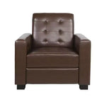 Fauteuil inclinable à dossier basculant – Marron foncé / Cognac, 1 place