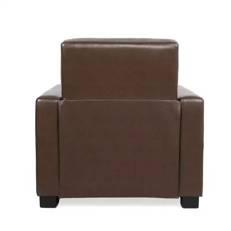 Fauteuil inclinable à dossier basculant – Marron foncé / Cognac, 1 place