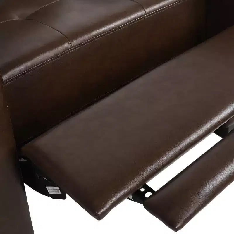 Fauteuil inclinable à dossier basculant – Marron foncé / Cognac, 1 place