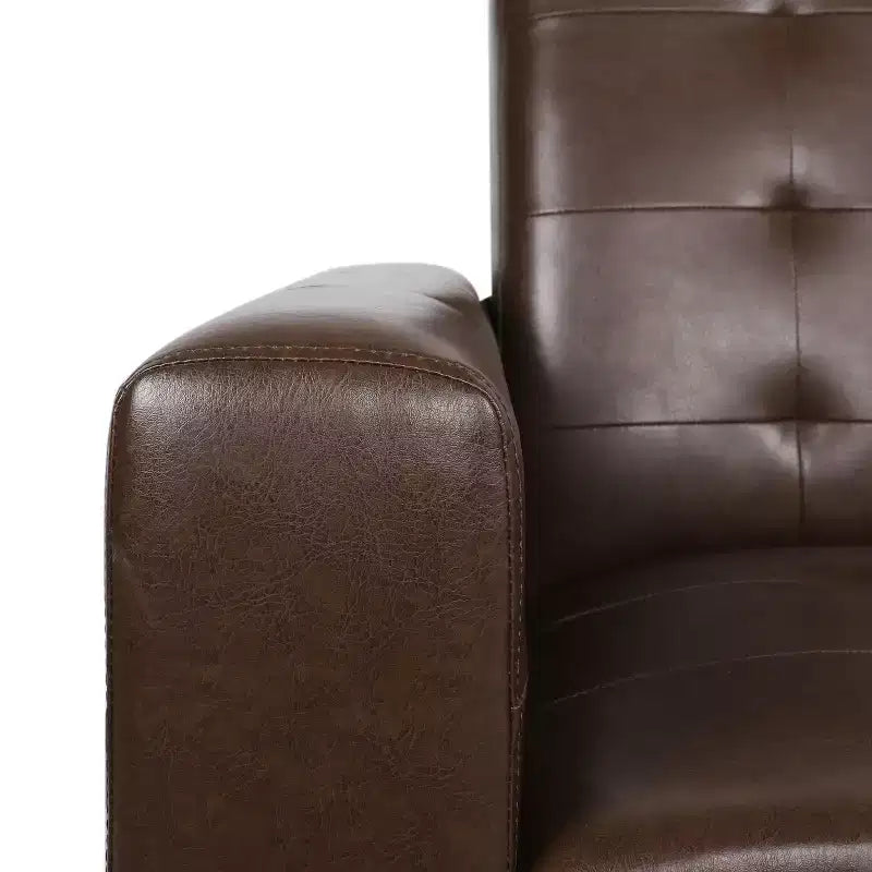 Fauteuil inclinable à dossier basculant – Marron foncé / Cognac, 1 place
