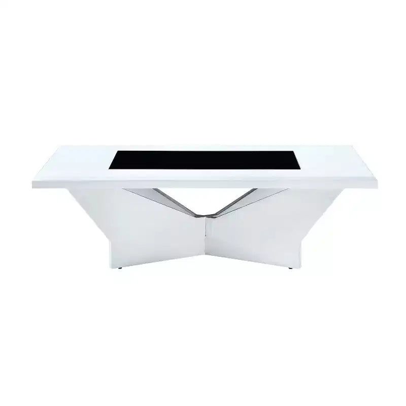 Table basse avec plateau en verre trempé