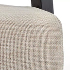 Fauteuil d'appoint avec dossier en rotin – Noir/Beige ou Noyer/Beige, 1 place