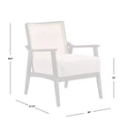 Fauteuil d'appoint avec dossier en rotin – Noir/Beige ou Noyer/Beige, 1 place