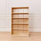 Bibliothèque en bois à façade ouverte à 5 étagères réglables, gris délavé / naturel / blanc délavé, 60 po