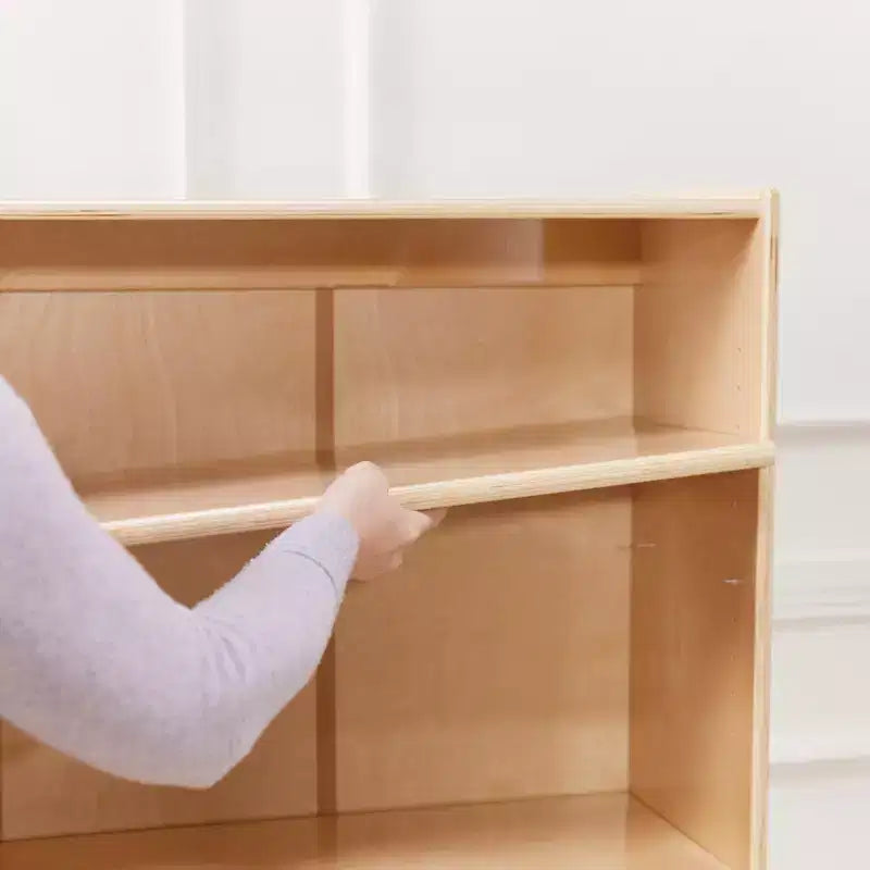 Bibliothèque en bois à façade ouverte à 5 étagères réglables, gris délavé / naturel / blanc délavé, 60 po