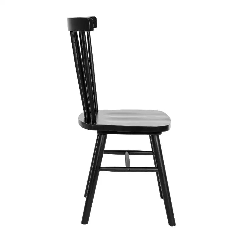 Chaises de salle à manger Windsor à barreaux (lot de 2) – Noir/Blanc, 2 places