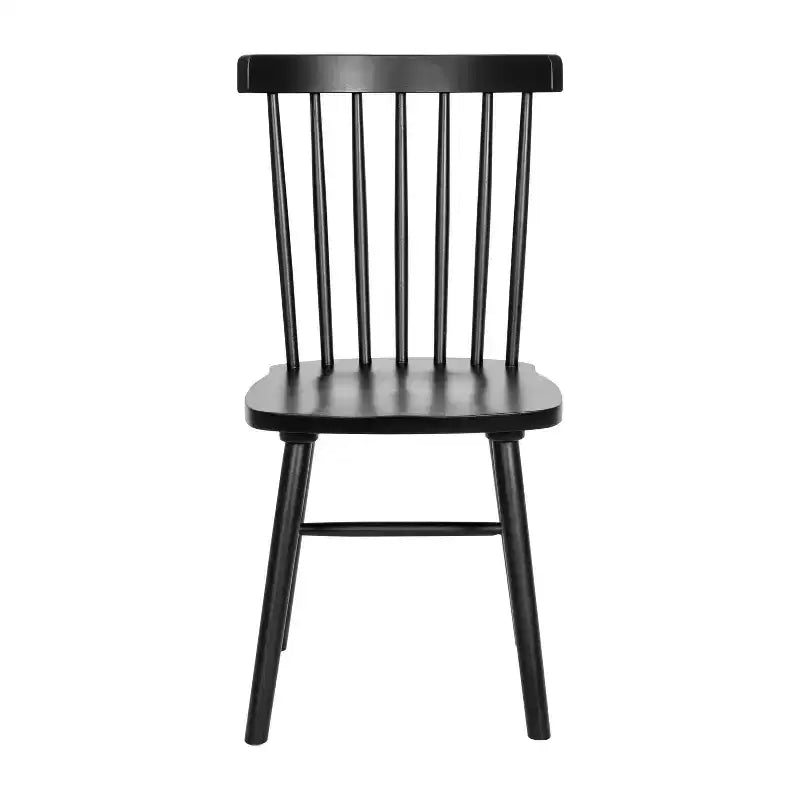 Chaises de salle à manger Windsor à barreaux (lot de 2) – Noir/Blanc, 2 places