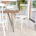 Chaises de salle à manger Windsor à barreaux (lot de 2) – Noir/Blanc, 2 places