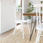 Chaises de salle à manger Windsor à barreaux (lot de 2) – Noir/Blanc, 2 places