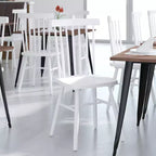 Chaises de salle à manger Windsor à barreaux (lot de 2) – Noir/Blanc, 2 places