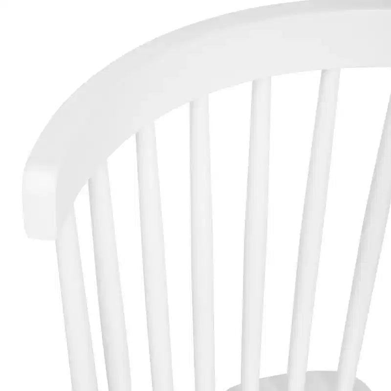 Chaises de salle à manger Windsor à barreaux (lot de 2) – Noir/Blanc, 2 places