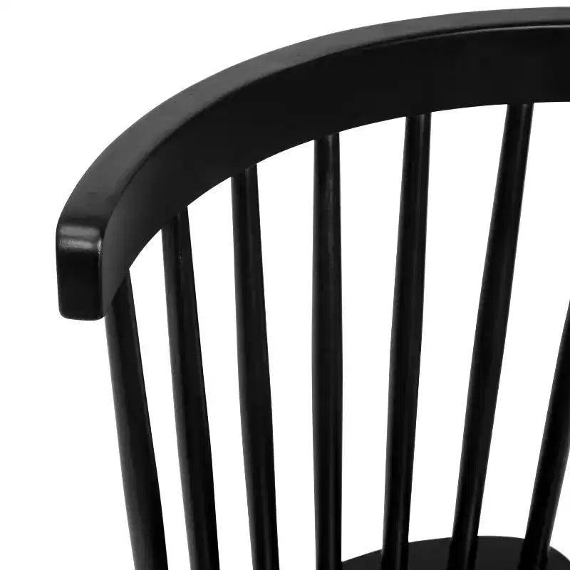 Chaises de salle à manger Windsor à barreaux (lot de 2) – Noir/Blanc, 2 places