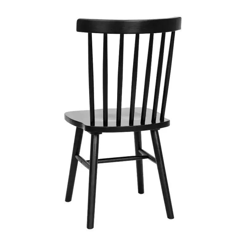 Chaises de salle à manger Windsor à barreaux (lot de 2) – Noir/Blanc, 2 places