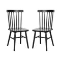 Chaises de salle à manger Windsor à barreaux (lot de 2) – Noir/Blanc, 2 places