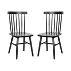 Chaises de salle à manger Windsor à barreaux (lot de 2) – Noir/Blanc, 2 places