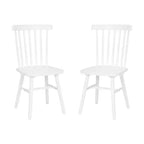 Chaises de salle à manger Windsor à barreaux (lot de 2) – Noir/Blanc, 2 places