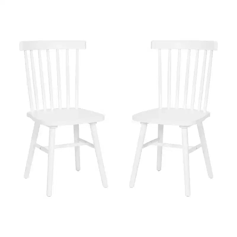 Chaises de salle à manger Windsor à barreaux (lot de 2) – Noir/Blanc, 2 places