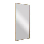 Miroir mural rectangulaire en bois – Noir / Or / Blanc