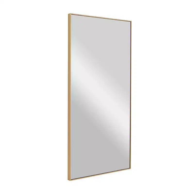 Miroir mural rectangulaire en bois – Noir / Or / Blanc