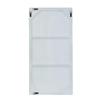 Miroir mural rectangulaire en bois – Noir / Or / Blanc