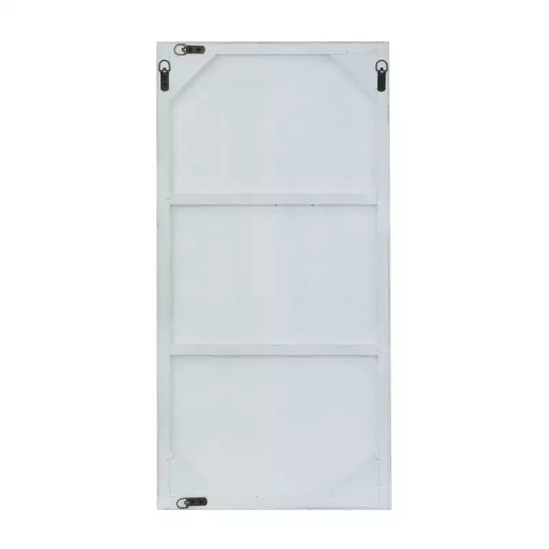 Miroir mural rectangulaire en bois – Noir / Or / Blanc