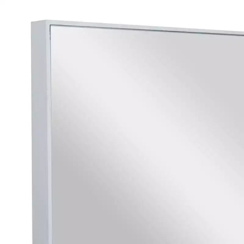 Miroir mural rectangulaire en bois – Noir / Or / Blanc
