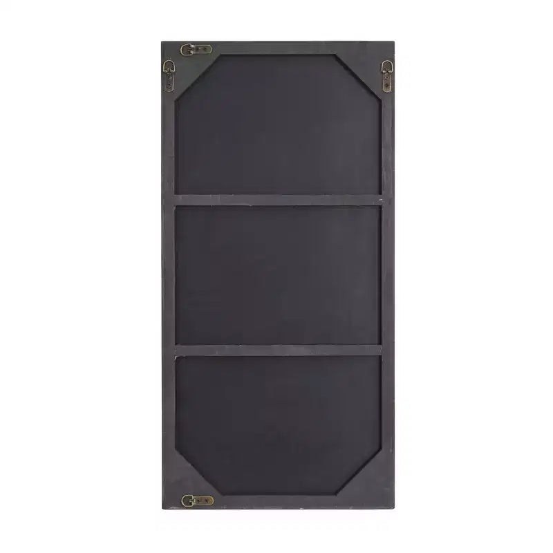 Miroir mural rectangulaire en bois – Noir / Or / Blanc