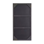 Miroir mural rectangulaire en bois – Noir / Or / Blanc