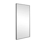 Miroir mural rectangulaire en bois – Noir / Or / Blanc