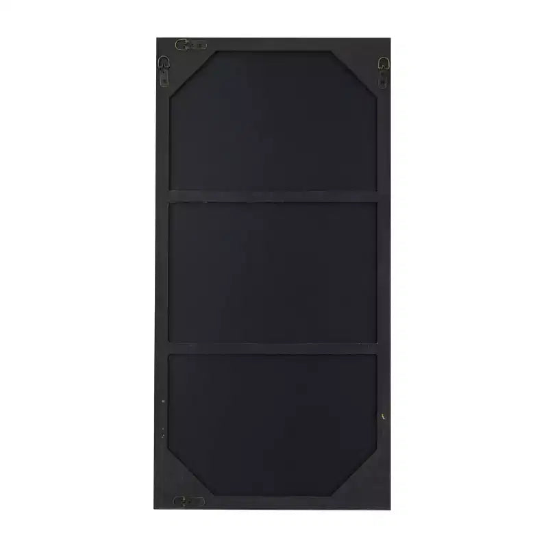 Miroir mural rectangulaire en bois – Noir / Or / Blanc