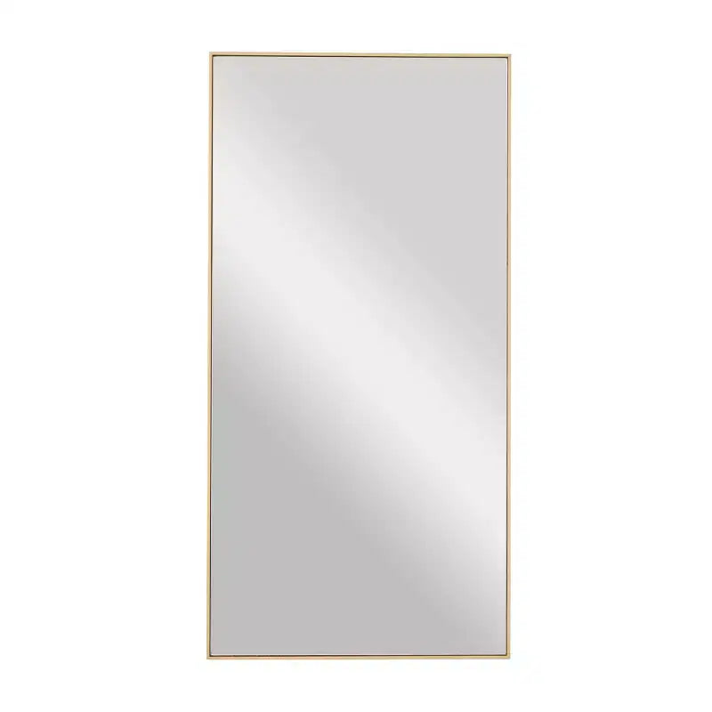 Miroir mural rectangulaire en bois – Noir / Or / Blanc