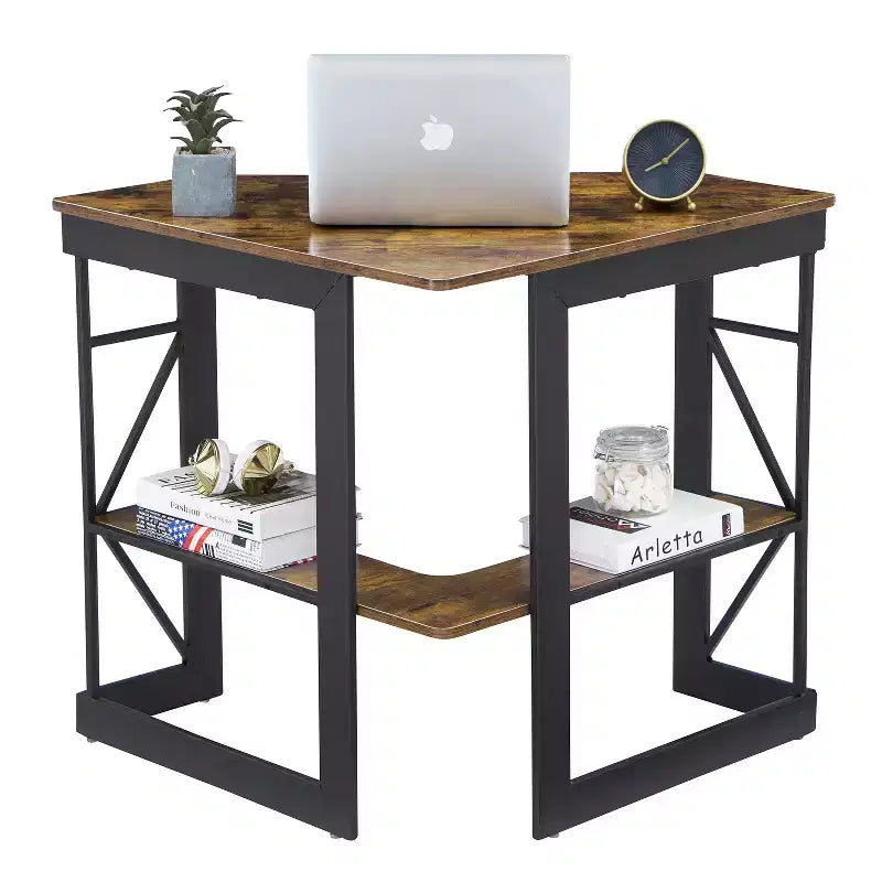 Bureau d'angle pour ordinateur avec station de recharge – Plusieurs coloris, 1 personne
