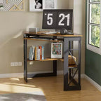 Bureau d'angle pour ordinateur avec station de recharge – Plusieurs coloris, 1 personne