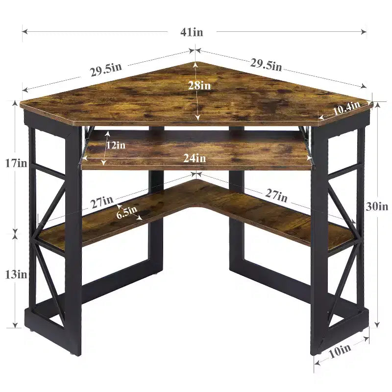 Bureau d'angle pour ordinateur avec station de recharge – Plusieurs coloris, 1 personne