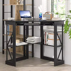 Bureau d'angle pour ordinateur avec station de recharge – Plusieurs coloris, 1 personne