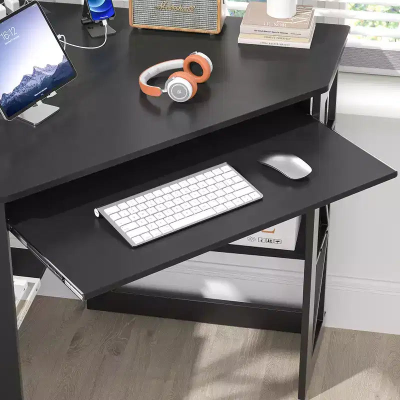 Bureau d'angle pour ordinateur avec station de recharge – Plusieurs coloris, 1 personne