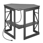 Bureau d'angle pour ordinateur avec station de recharge – Plusieurs coloris, 1 personne