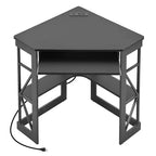 Bureau d'angle pour ordinateur avec station de recharge – Plusieurs coloris, 1 personne