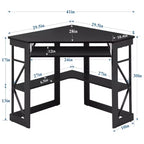 Bureau d'angle pour ordinateur avec station de recharge – Plusieurs coloris, 1 personne
