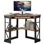 Bureau d'angle pour ordinateur avec station de recharge – Plusieurs coloris, 1 personne