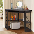 Bureau d'angle pour ordinateur avec station de recharge – Plusieurs coloris, 1 personne