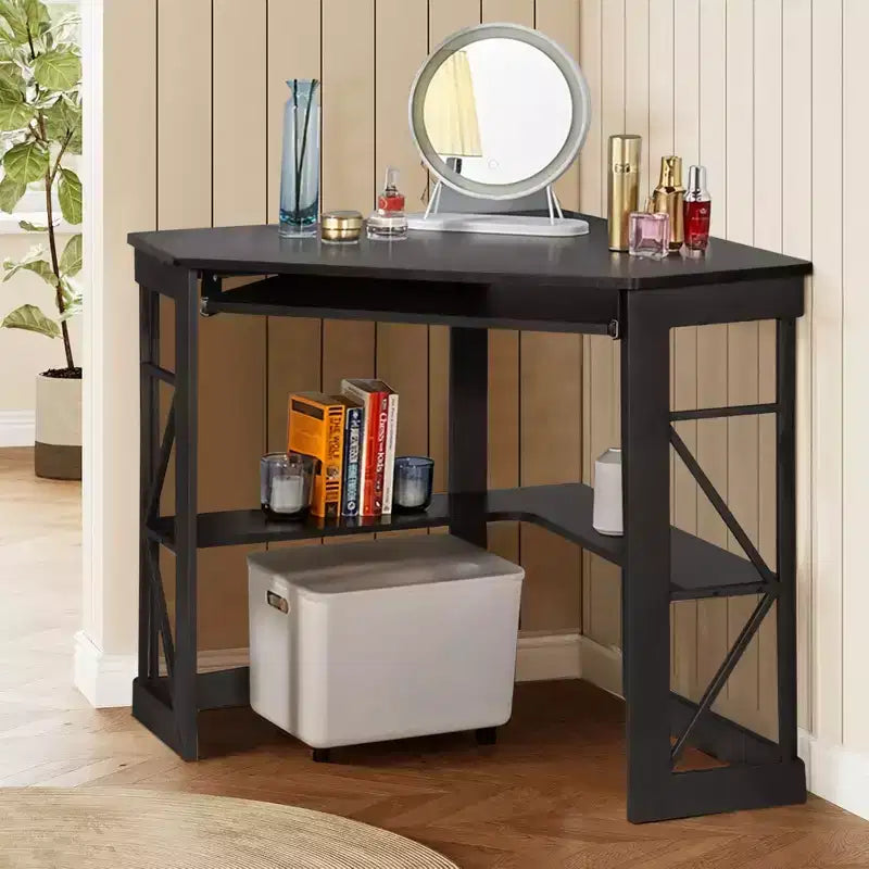 Bureau d'angle pour ordinateur avec station de recharge – Plusieurs coloris, 1 personne