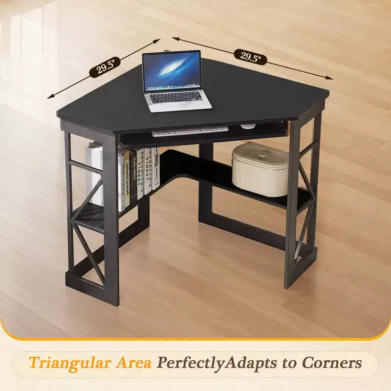 Bureau d'angle pour ordinateur avec station de recharge – Plusieurs coloris, 1 personne