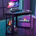 Bureau d'angle pour ordinateur avec station de recharge – Plusieurs coloris, 1 personne